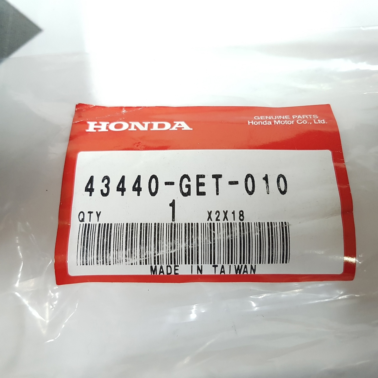 Трос заднего тормоза от рычага L-43,7 см. (CombiBrake) Honda Crea Scoopy AF55 / Dio AF68  (43440-GET-010) оригинал