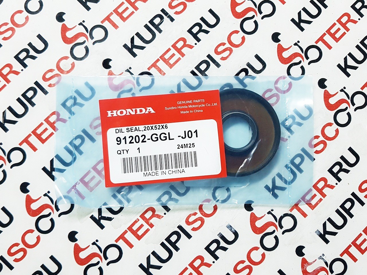 Сальник коленвала 20х52х6 мм. Honda Dio AF62, AF68 (91202-GGL-J01) оригинал
