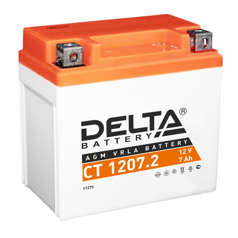 АКБ DELTA (CT 1207.2) 12V 7Ah (11,8х7,3х11,3 см.)