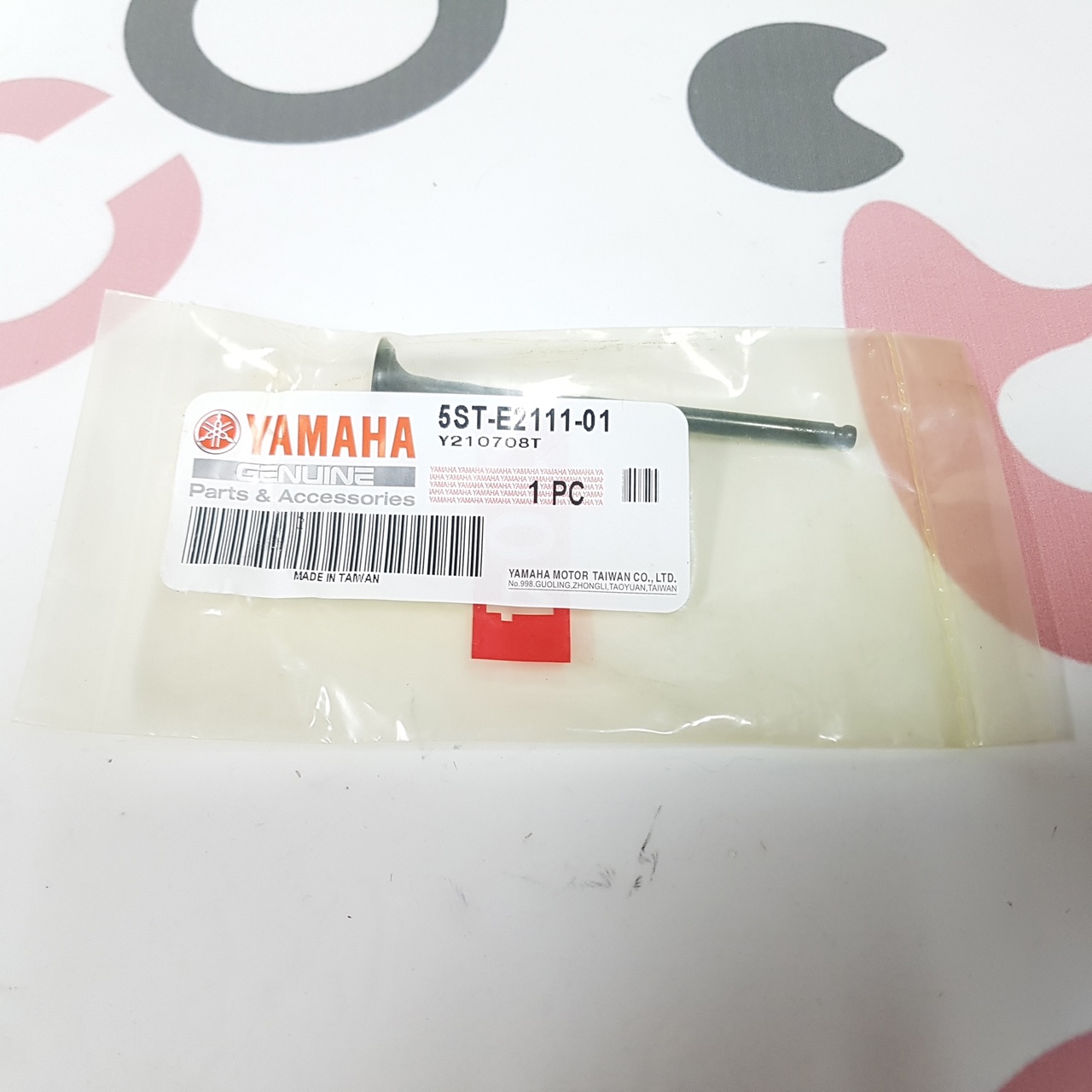 Клапан впускной Yamaha Vino, Gear, Vox, Jog, Aerox, Bws 4T (5ST-E2111-00, 5ST-E2111-01) оригинал