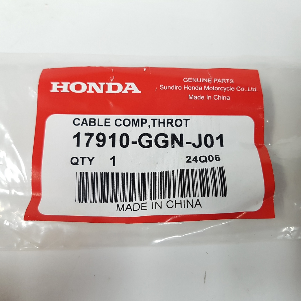 Трос газа Honda Super Cub AA04 (17910-GGN-J01) оригинал