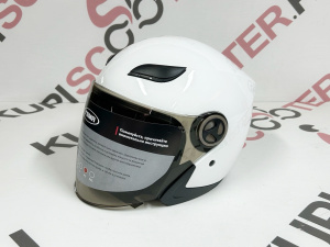 Шлем открытый со стеклом Yema YM-619 белый L