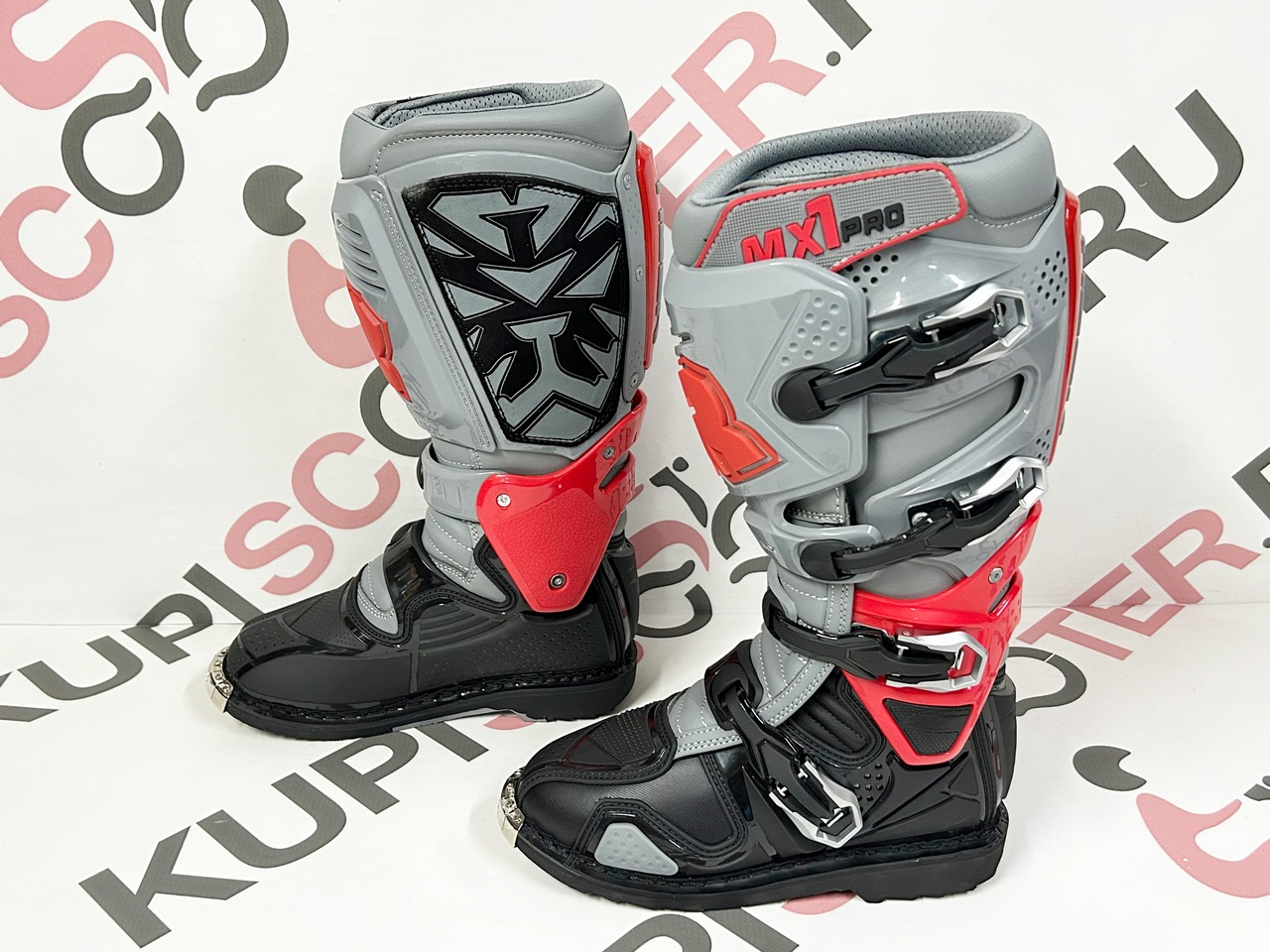 Защита голени TIGER MX 1 Pro (Черный / серый / красный, 39, 216954-2)