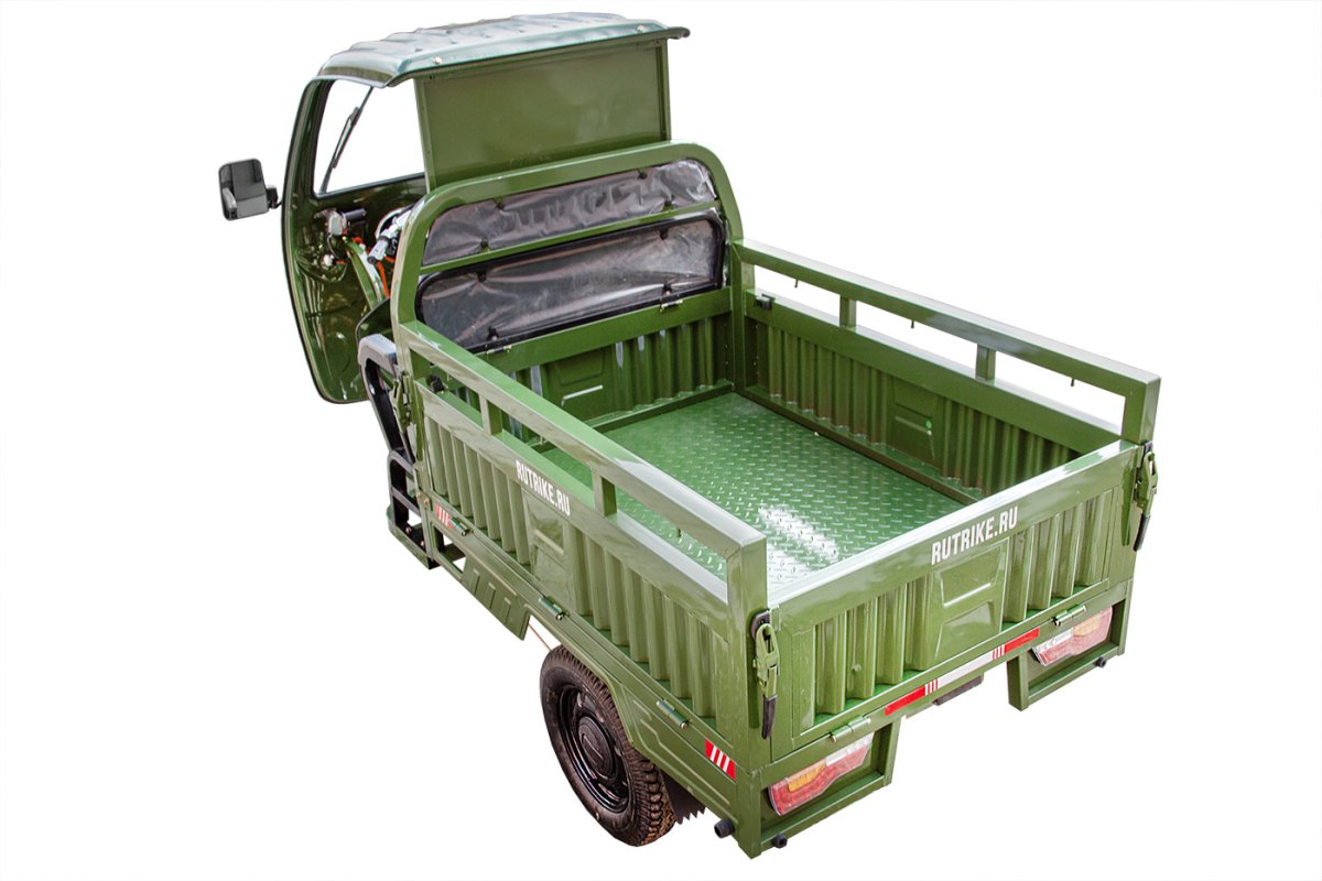Грузовой электротрицикл Rutrike Гермес 1500 60V1200W (темно-зеленый-2752)