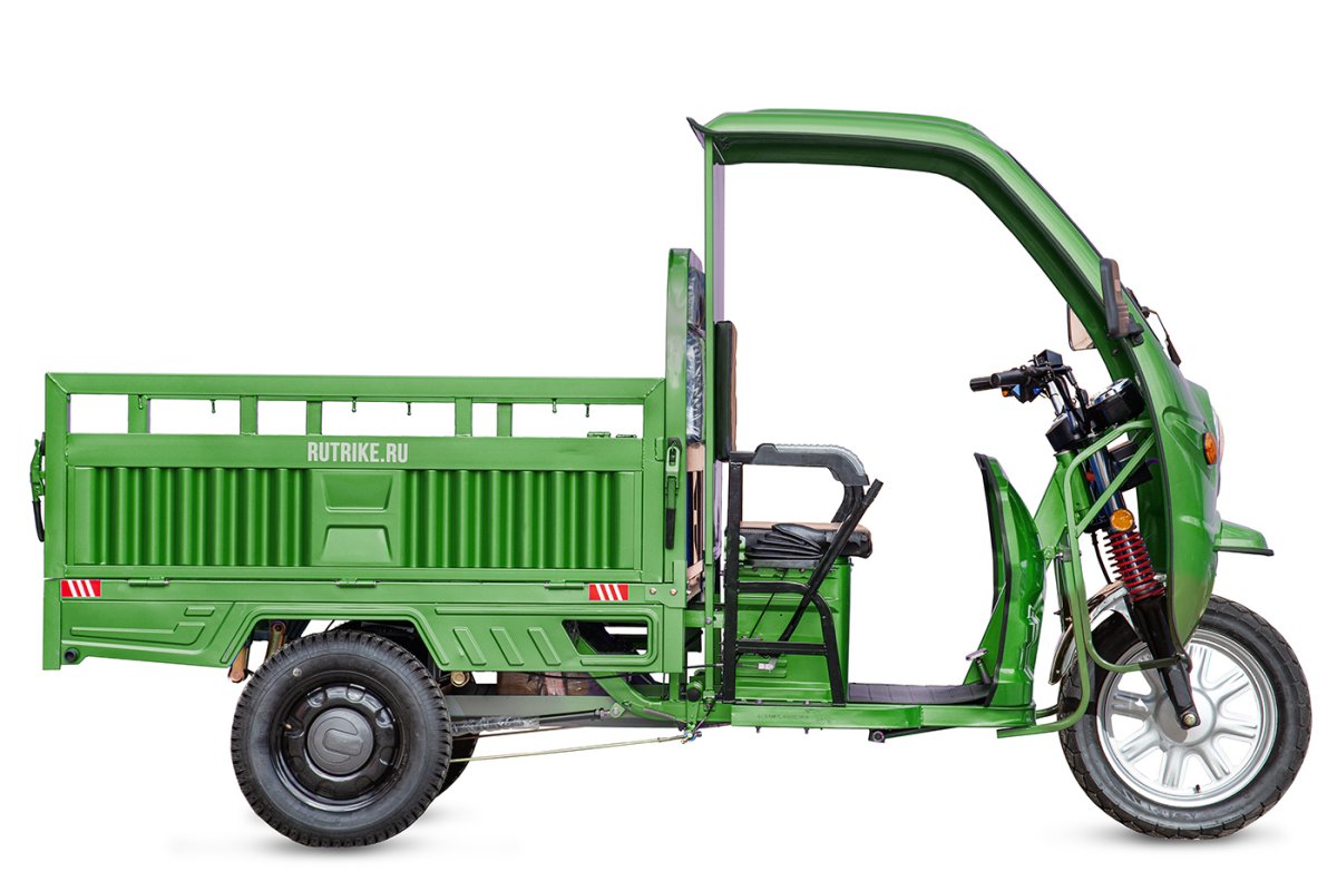 Грузовой электротрицикл Rutrike Гермес 1500 60V1200W (темно-зеленый-2752)