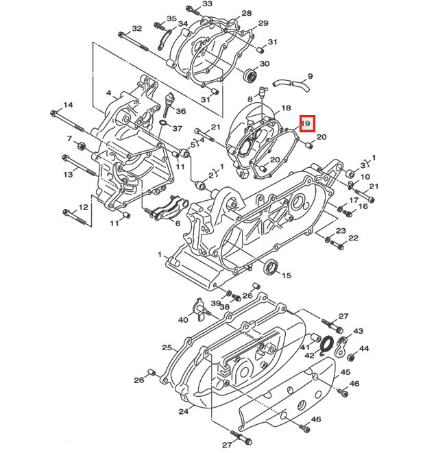 Прокладка редуктора Yamaha Jog 4T, Vino 4T (5ST-E5461-00) оригинал