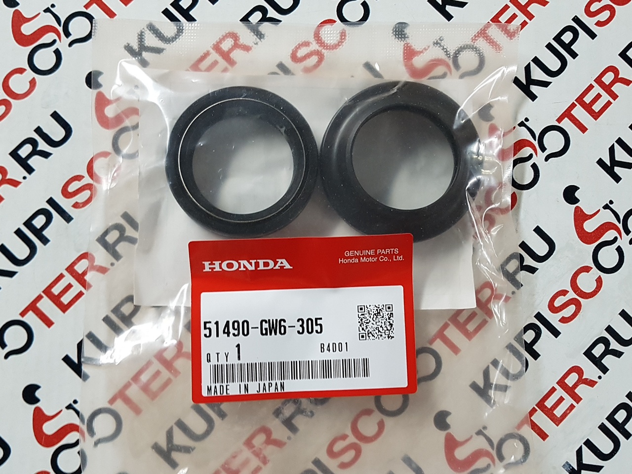 Комплект сальник + пыльник передней вилки 35х48х11 Honda CRM 50/80 (51490-GW6-305) оригинал