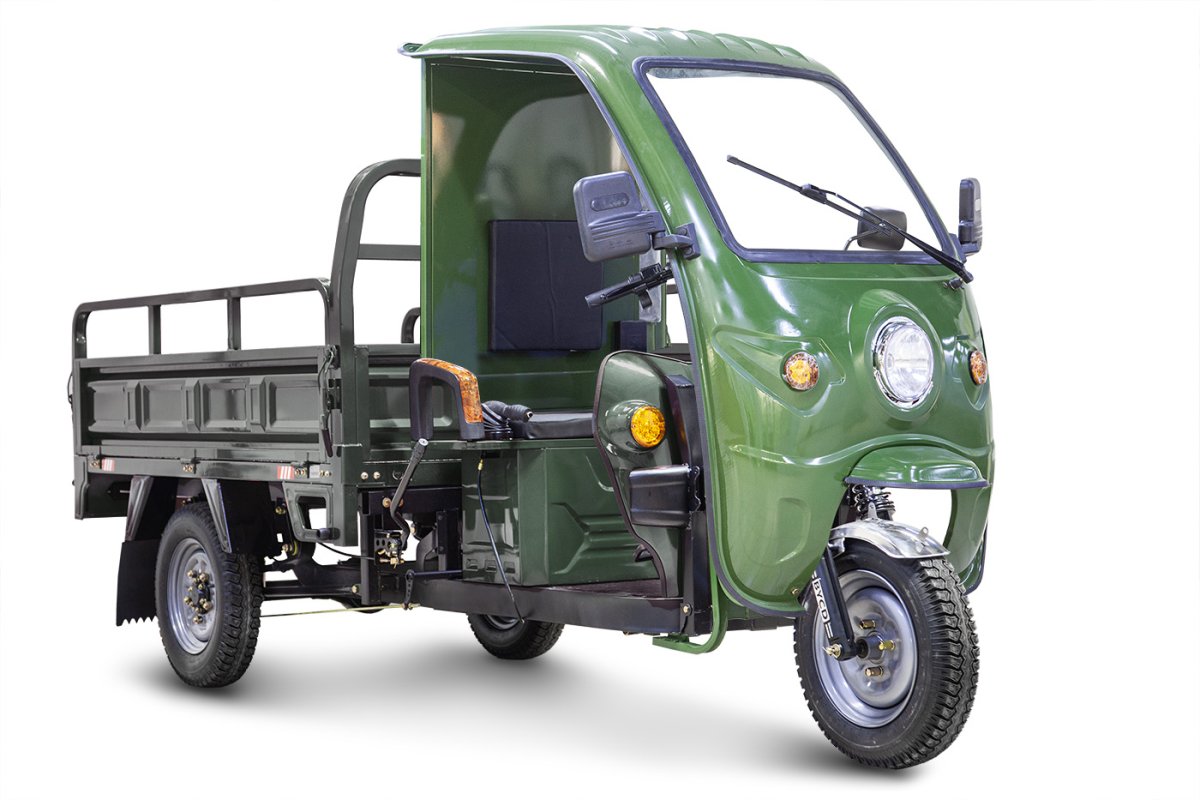 Грузовой электротрицикл Rutrike D4 NEXT КАБИНА 1800 60V1500W (зеленый-2827)