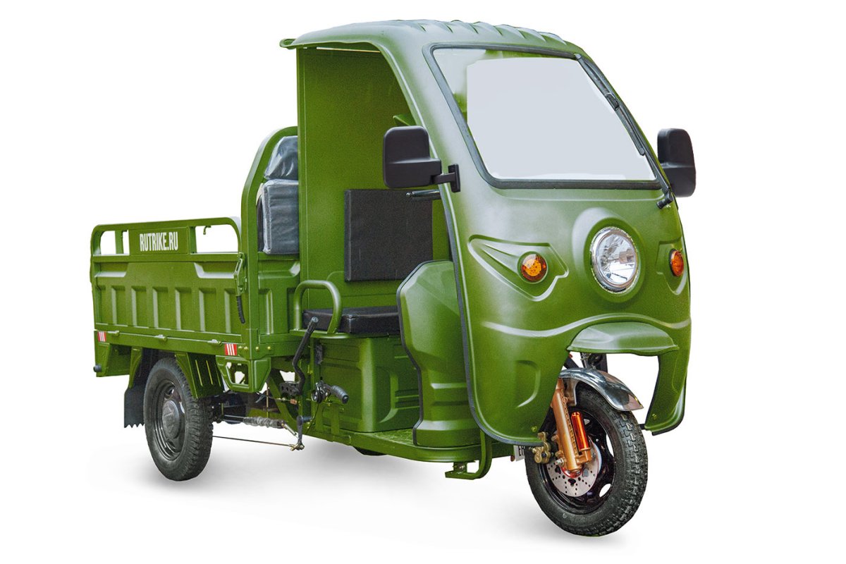 Грузовой электротрицикл Rutrike Глобус 1500 60V/1000W (зеленый-2646)