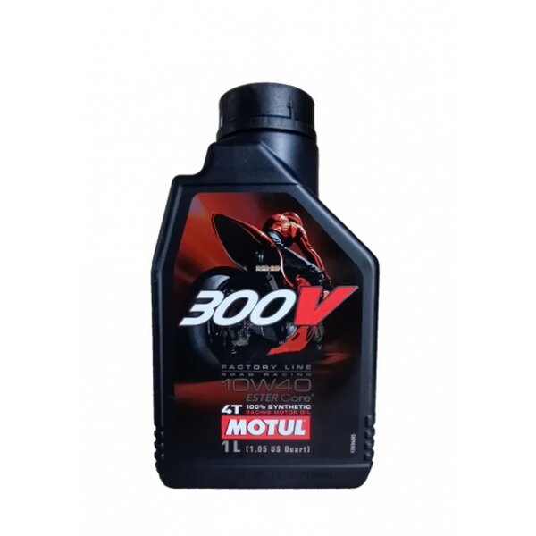 Масло моторное MOTUL 300V FL ROAD RACING 10W-40 100% синтетическое для 4-тактных двигателей мотоциклов (1 л.)