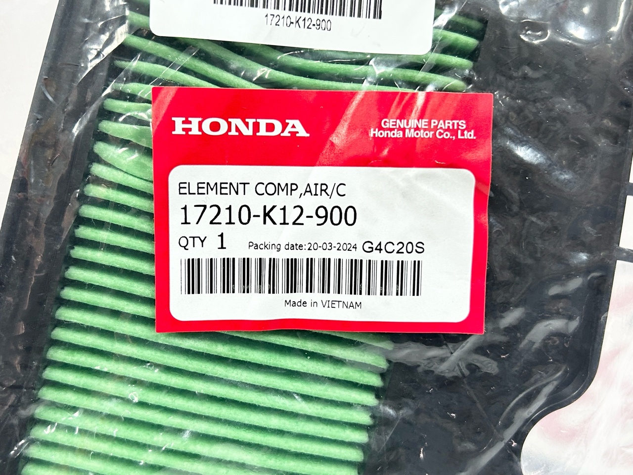 Фильтр воздушный Honda Lead 125 JF45 (17210-K12-900) оригинал