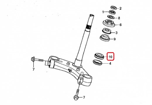 Подшипник траверсы, нижний Honda Faze MF11, Forza MF10 (Аналог: 91016-MR7-003) SKF