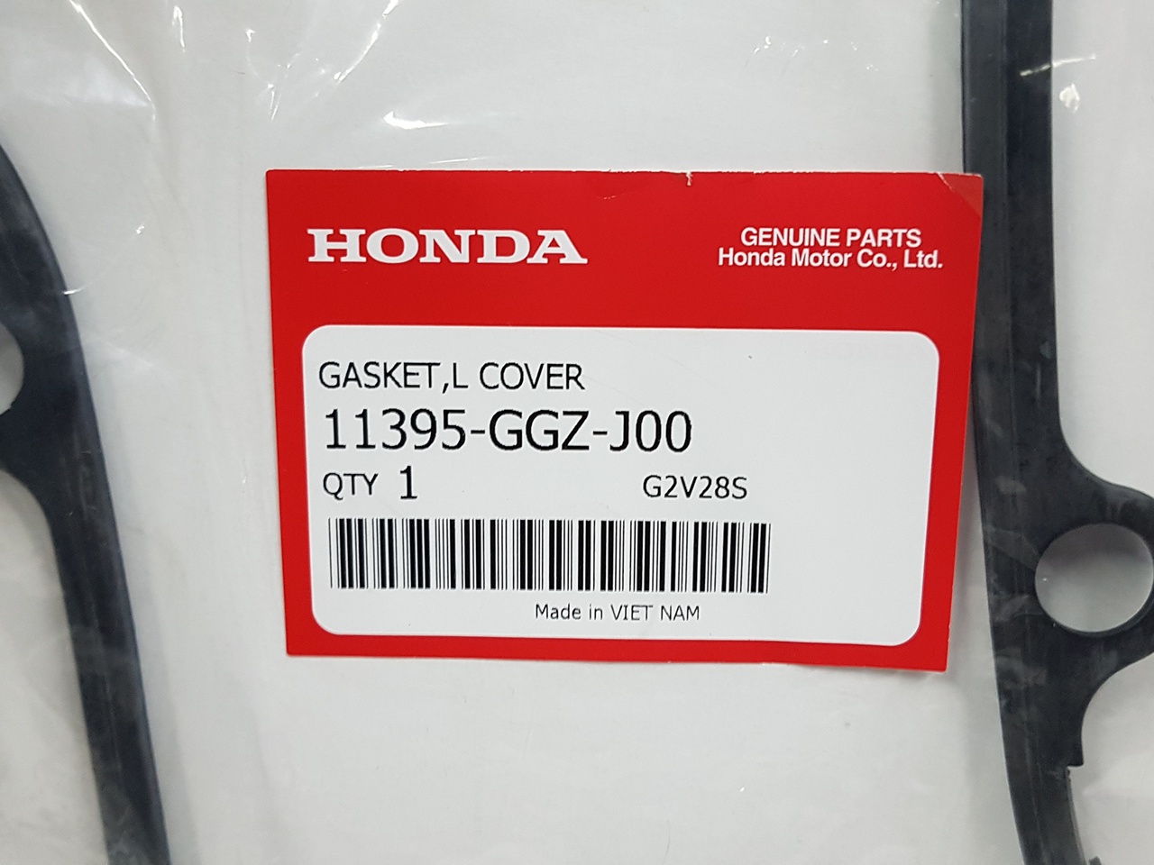 Прокладка крышки вариатора (резиновая) Honda Tact AF75 / AF79, Dunk AF74 / AF78, Giorno AF77, Yamaha Jog AY01, Vino AY02 (11395-GGZ-J00) оригинал