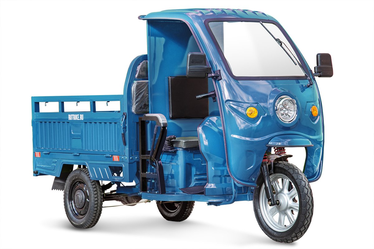 Грузовой электротрицикл Rutrike Гермес 1500 60V1200W (темно-синий матовый-2811)
