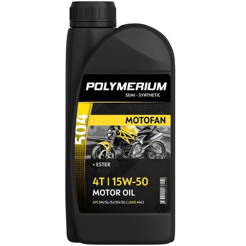 Масло POLYMERIUM MOTOFAN 504 15W-50 4T (полусинтетика) 1L