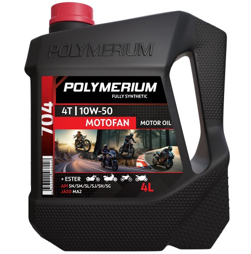 Масло POLYMERIUM MOTOFAN 704 10W-50 4T (синтетика) 4L.