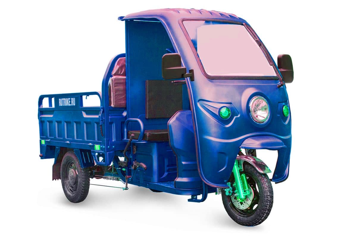 Грузовой электротрицикл Rutrike Глобус 1500 60V/1000W (синий-3125)