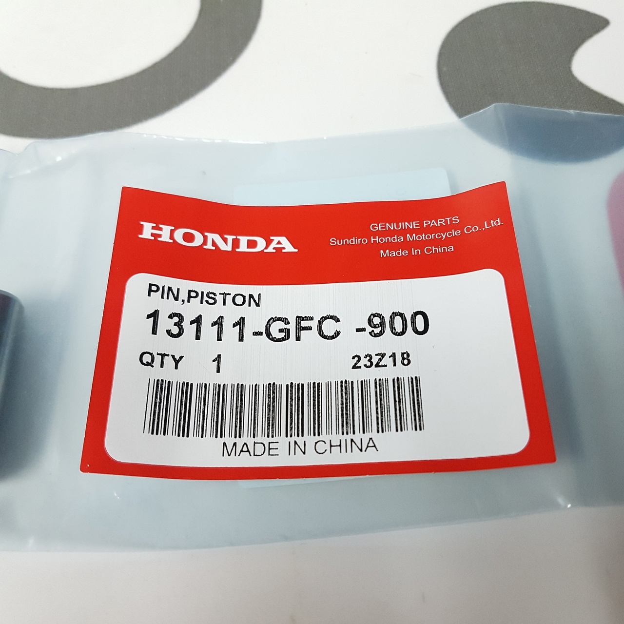 Палец поршневой 10мм. Honda Dio AF62 / 68, Today AF61 / 67, Giorno AF70, Super Cub AA04, AA09 (13111-GFC-900) Оригинал