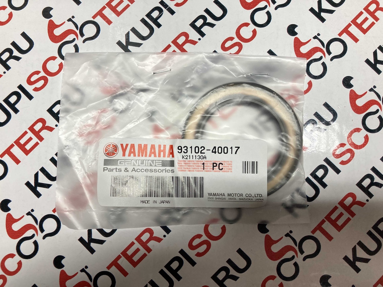 Сальник коленвала (левый) 40х60х6 мм. Yamaha Majesty 250 / 400, Maxam 250 (93102-40017) оригинал