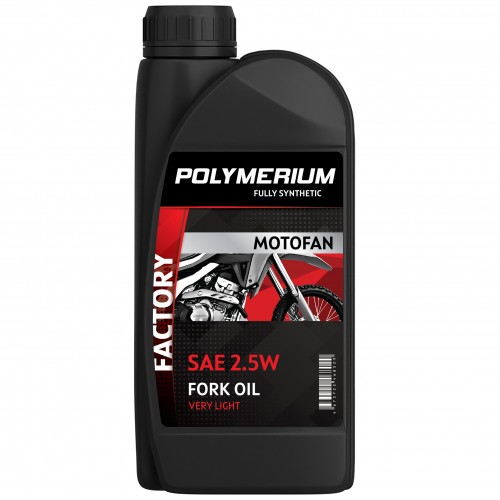 Масло для вилок POLYMERIUM MOTOFAN FORK OIL FACTORY VERY LIGHT 2.5W 1L