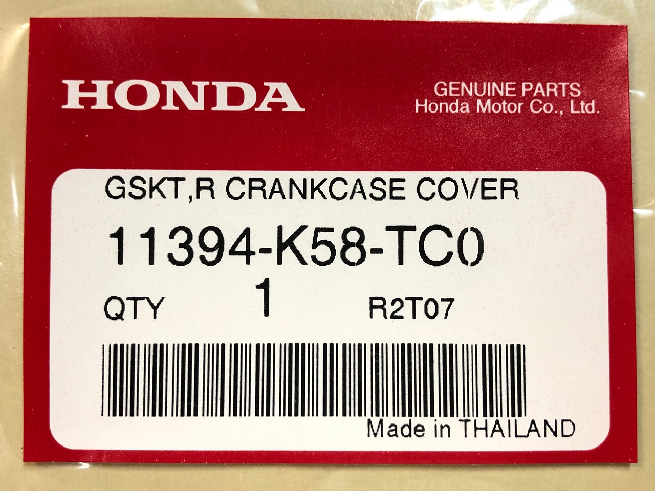 Прокладка крышки сцепления Honda Super Cub AA04 (11394-KWB-920; 11394-K58-TC0) оригинал