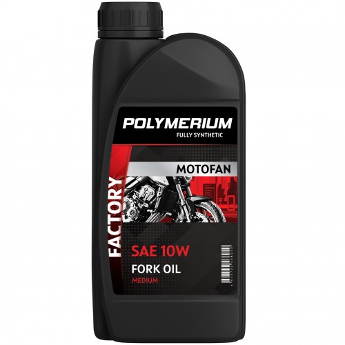 Масло для вилок POLYMERIUM MOTOFAN FORK OIL FACTORY MEDIUM 10W 1L