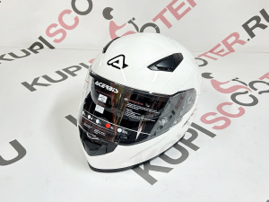 Шлем интеграл с очками Acerbis FULL FACE X-STREET (белый глянец) XL