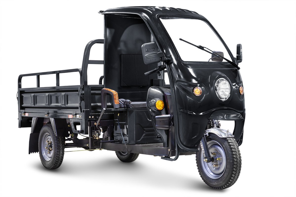 Грузовой электротрицикл Rutrike D4 NEXT КАБИНА 1800 60V1500W (черный-2651)