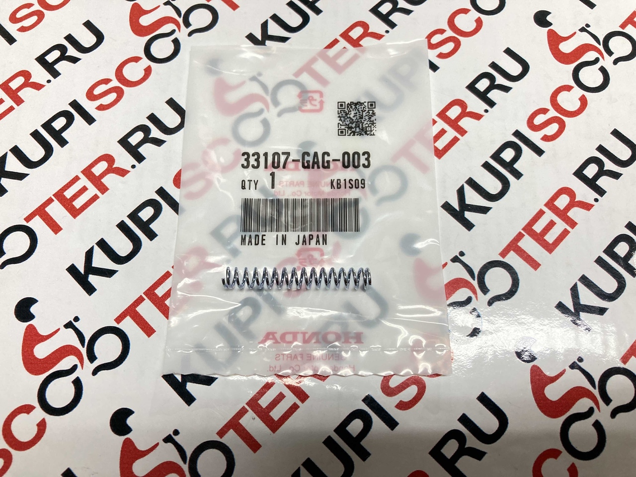 Пружина болта крепления передней фары Honda Gyro Canopy TA02 / TA03 (33107-GAG-003) оригинал