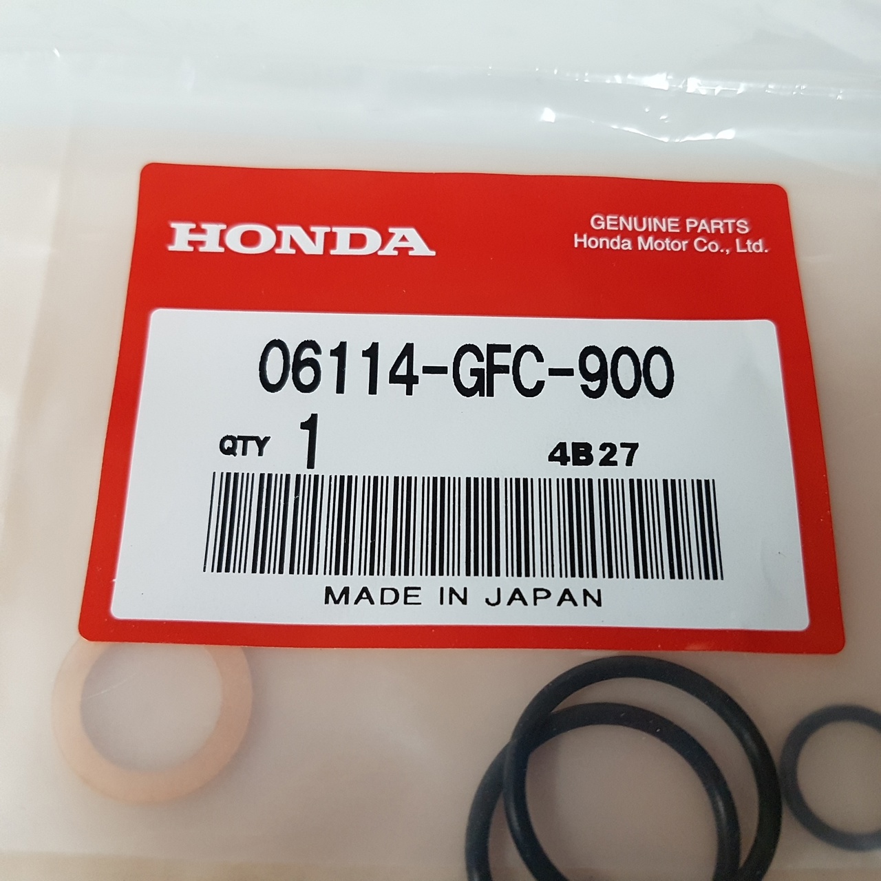 Комплект уплотнительных колец  Honda Today AF61 (06114-GFC-900) Япония
