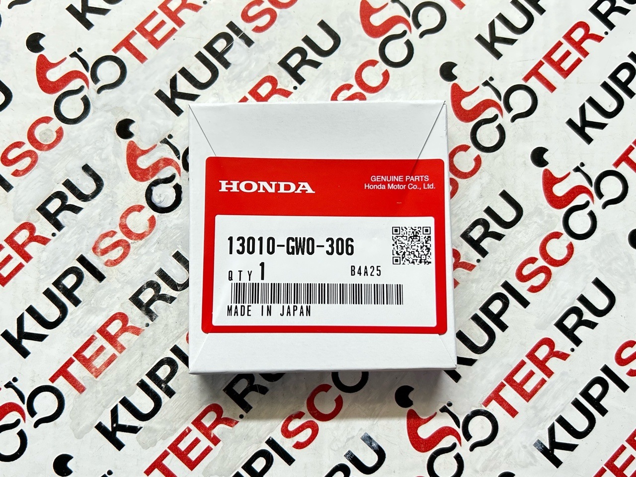 Кольца поршневые Honda Dio AF18, AF20,  AF24, AF27, AF28 (13010-GW0-306) оригинал