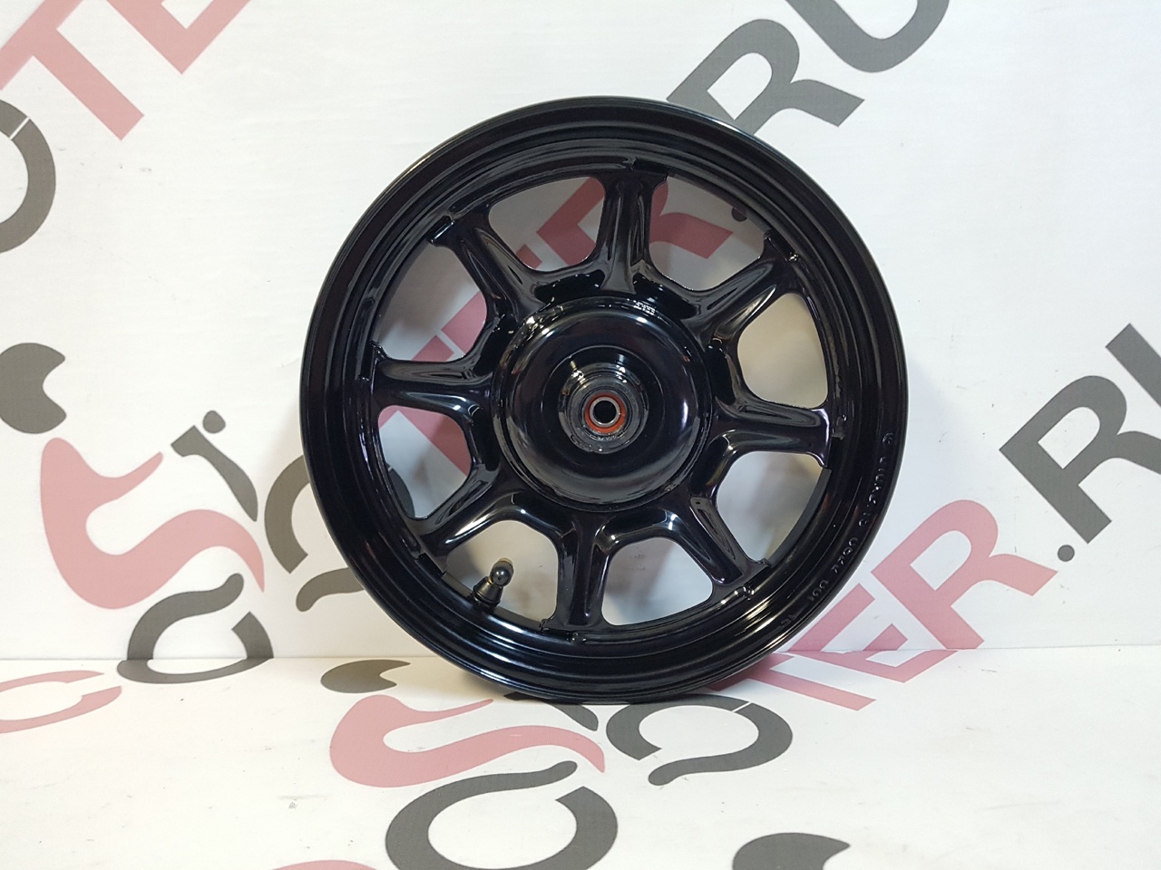 Диск колесный передний (ЧЕРНЫЙ) Honda Tact AF75 / AF79, Giorno AF77, Yamaha Vino AY02, Jog AY01 (44650-GJA-J01ZA) оригинал