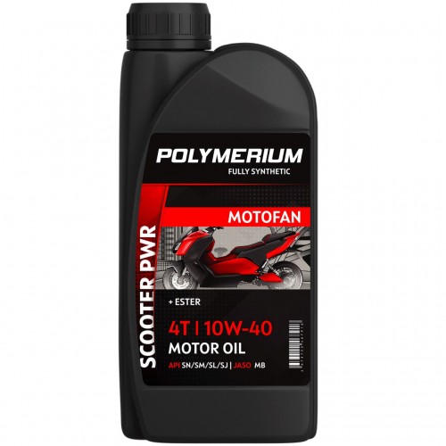 Масло POLYMERIUM MOTOFAN SCOOTER PWR 10W-40 4T (синтетика) 1L