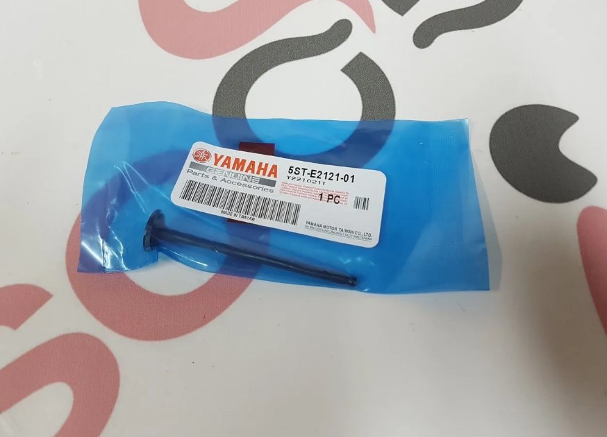 Клапан выпускной Yamaha Vino, Gear, Vox, Jog, Aerox, Bws 4T (5ST-E2121-00, 5ST-E2121-01) оригинал