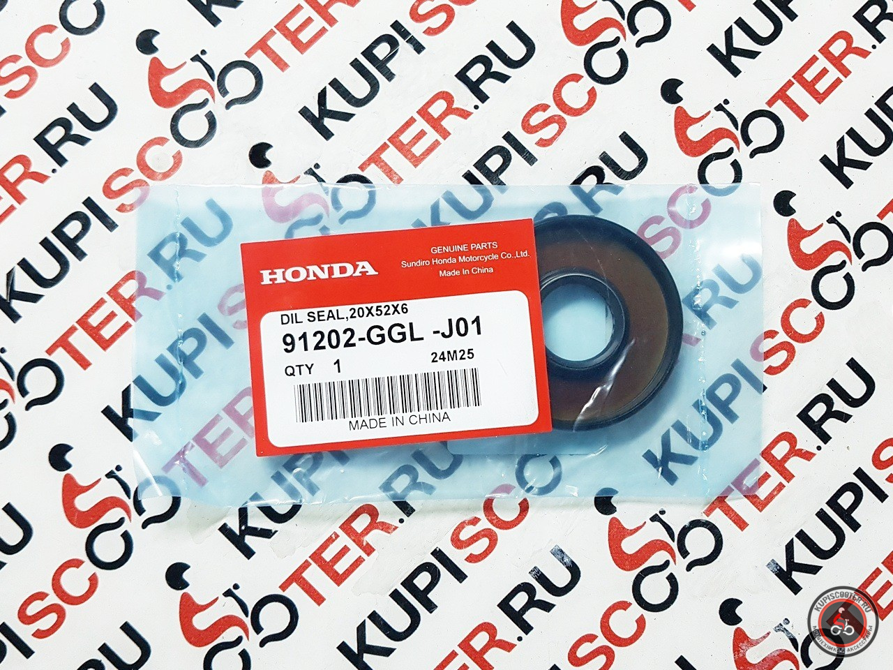 Сальник коленвала 20х52х6 мм. Honda Dio AF62, AF68 (91202-GGL-J01) оригинал