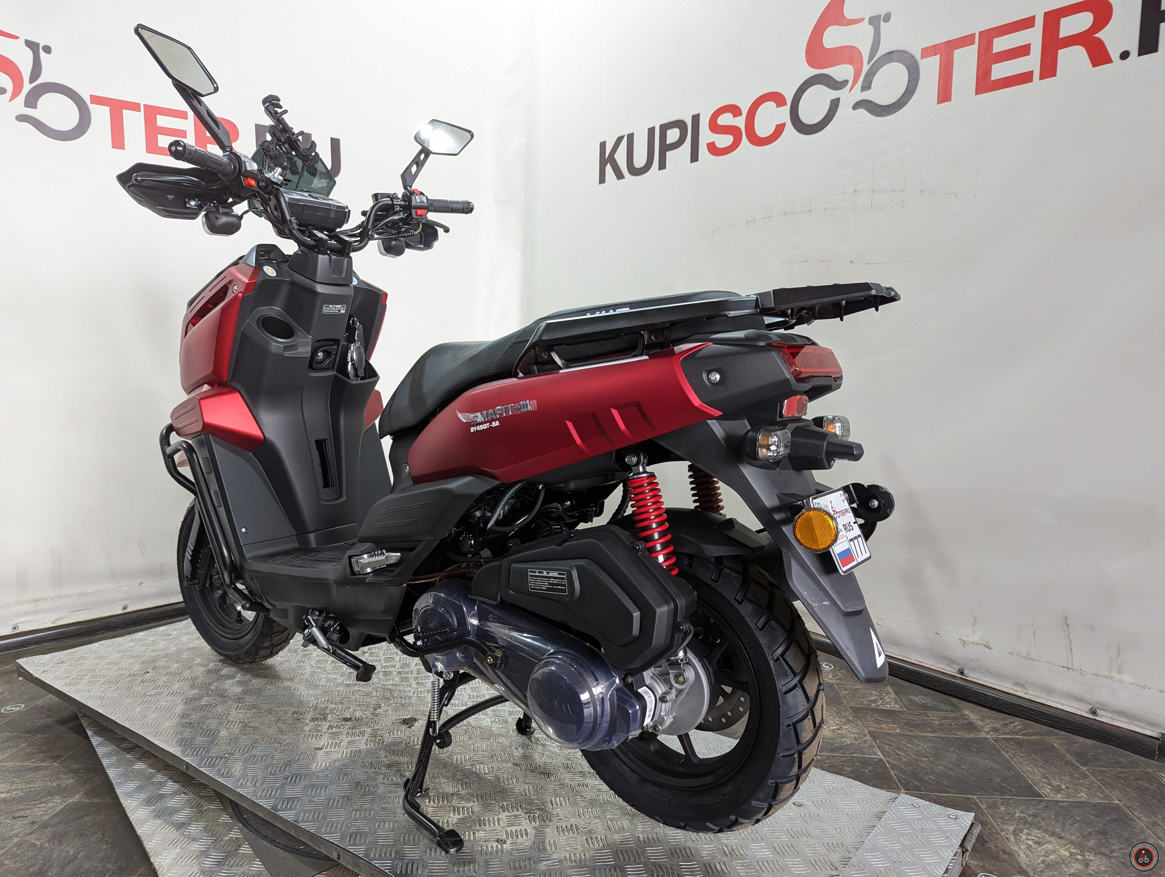 Скутер VMC (Vento) SMART 3 - (replica Yamaha BWS) Красный матовый - Максимальная скорость: 4 л./100 км