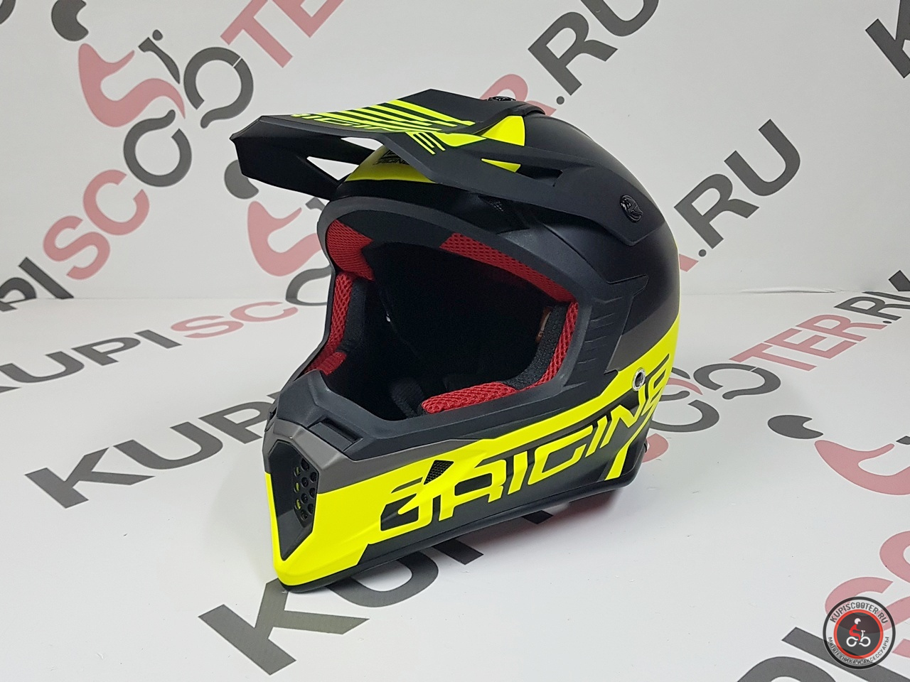 Шлем кроссовый ORIGINE HERO MX  желтый/черный матовый, S