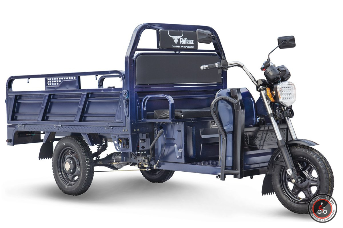 Грузовой электротрицикл Rutrike D4 1800 60V1200W (Синий-1981)