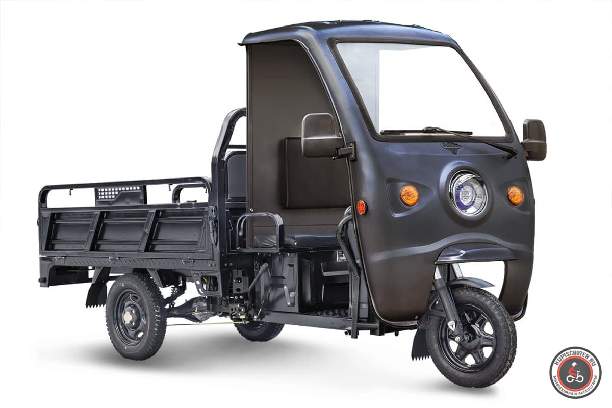 Грузовой электротрицикл Rutrike D4 КАБИНА 1800 60V1200W (Черный-3139)