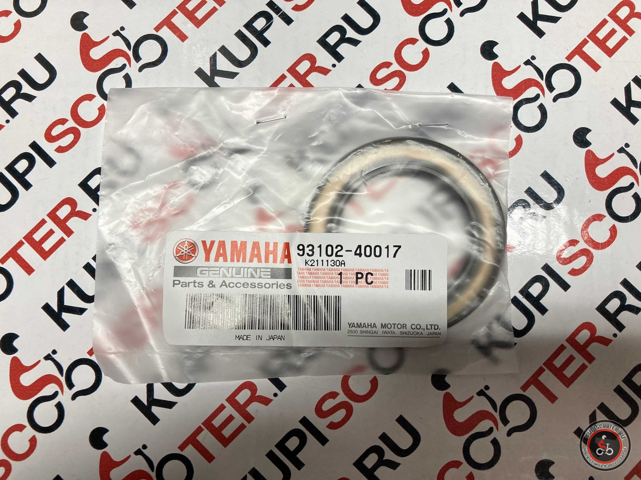 Сальник коленвала (левый) 40х60х6 мм. Yamaha Majesty 250 / 400, Maxam 250 (93102-40017) оригинал