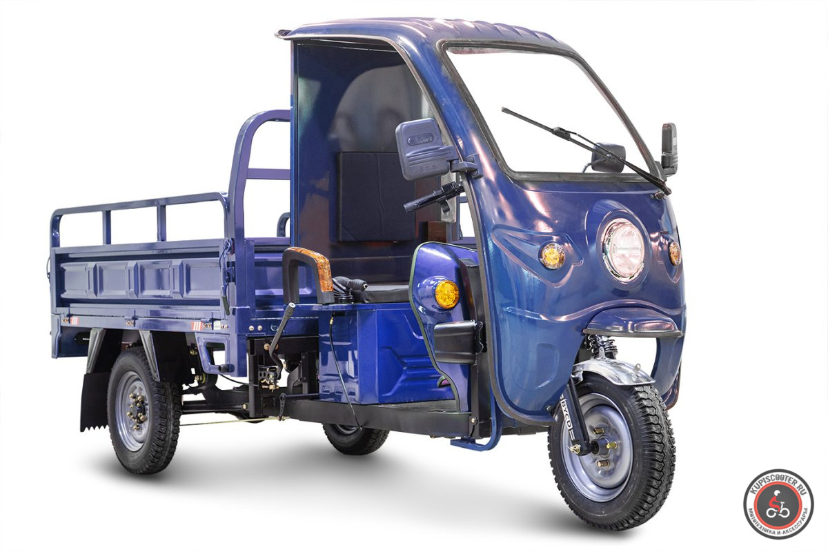 Грузовой электротрицикл Rutrike D4 NEXT КАБИНА 1800 60V1500W (синий-2733)
