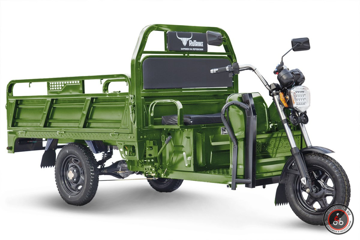 Грузовой электротрицикл Rutrike D4 1800 60V1200W (Зеленый-1980)