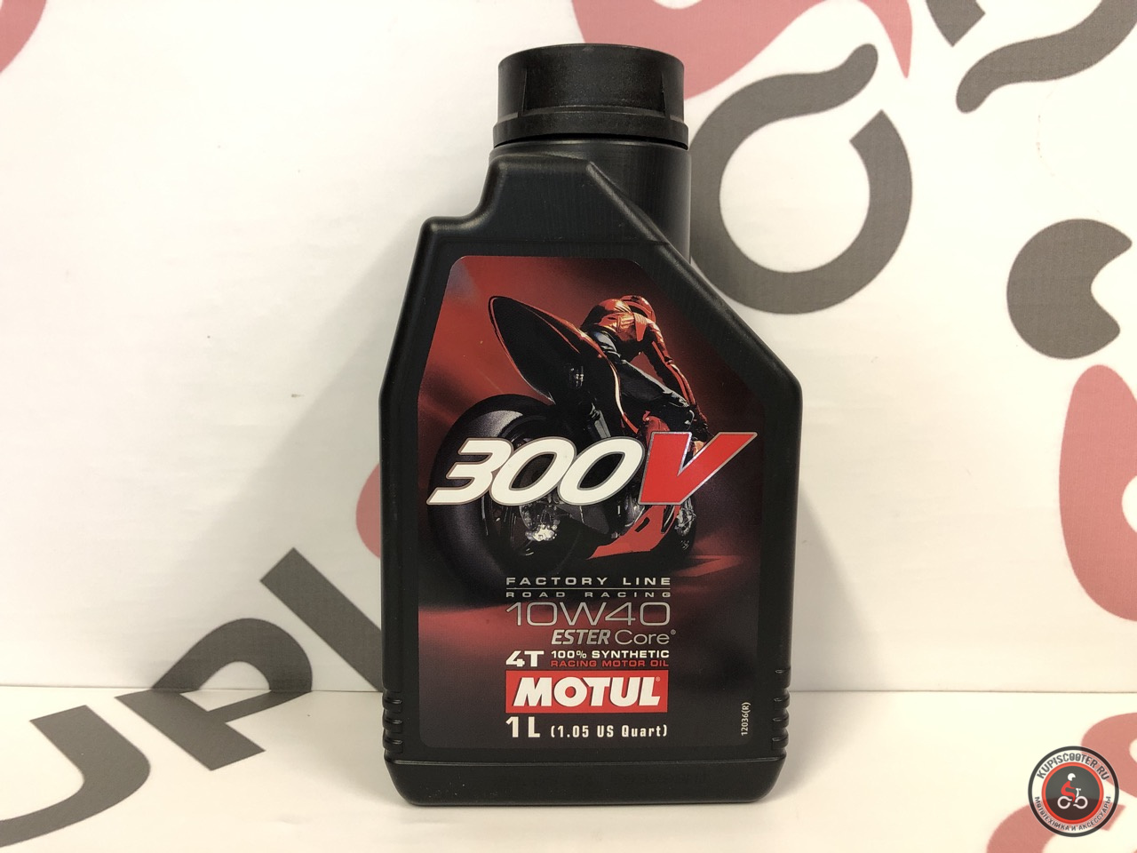 Масло моторное MOTUL 300V FL ROAD RACING 10W-40 100% синтетическое для 4-тактных двигателей мотоциклов (1 л.)