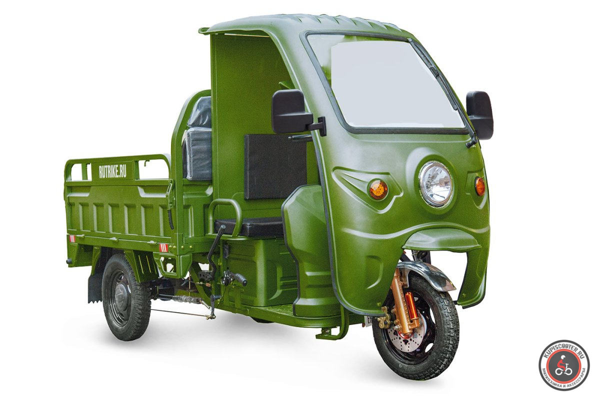 Грузовой электротрицикл Rutrike Глобус 1500 60V/1000W (зеленый-2646)