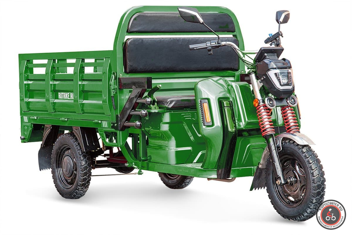 Грузовой электротрицикл Rutrike Антей Pro 1500 60V1200W (темно-зеленый-2790)