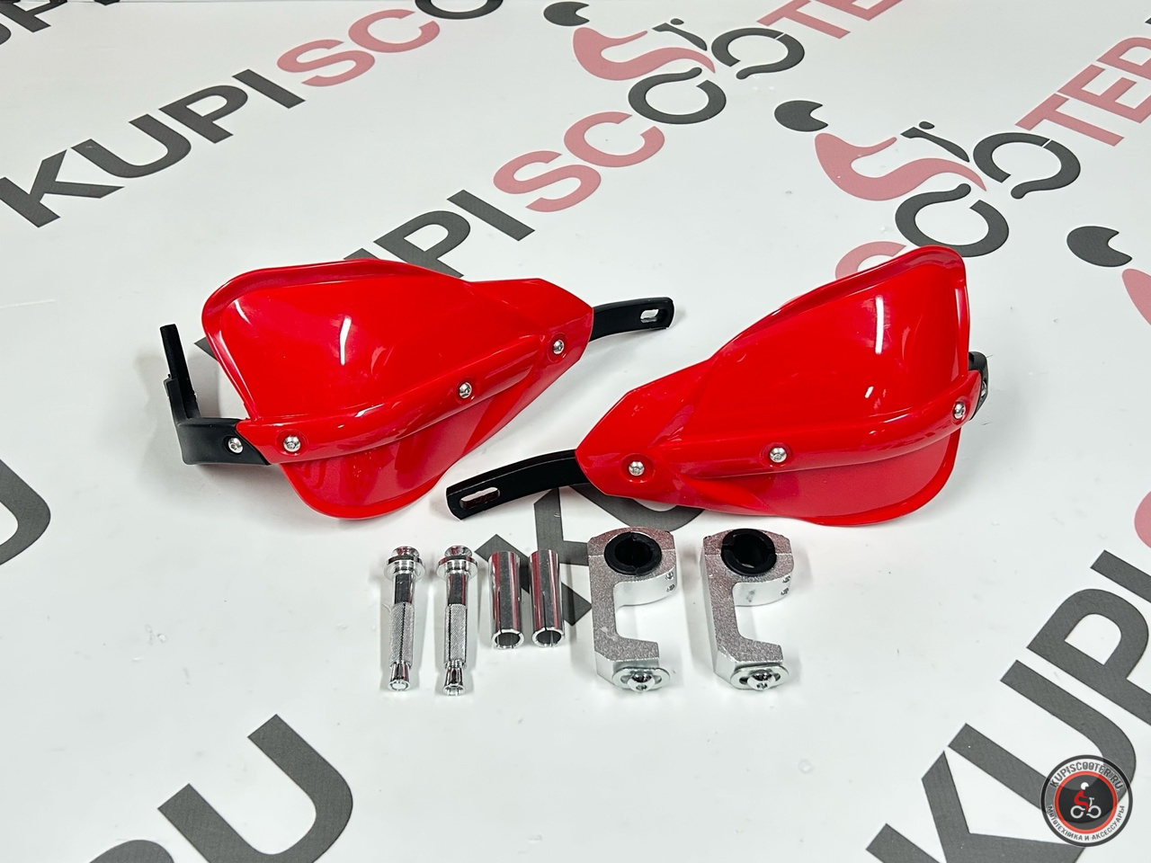 Защита рук Regulmoto Ultra set усиленная с креплением 28 мм. (Красный, RM-401001-4)