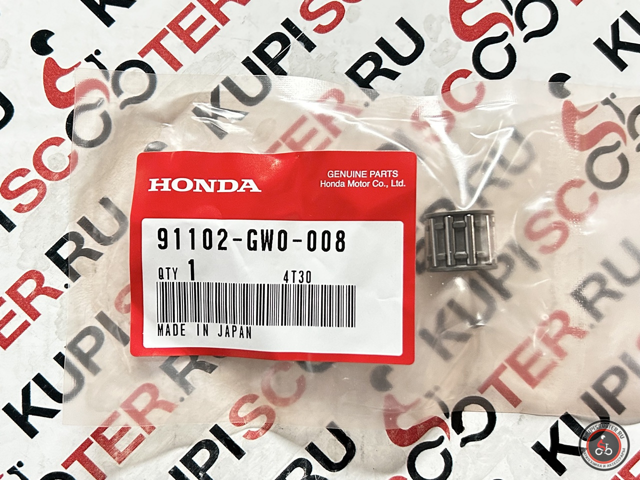 Игольчатый подшипник Honda Dio AF18, AF24, AF34, AF35, Lead 50/90 (91102-GW0-008) оригинал