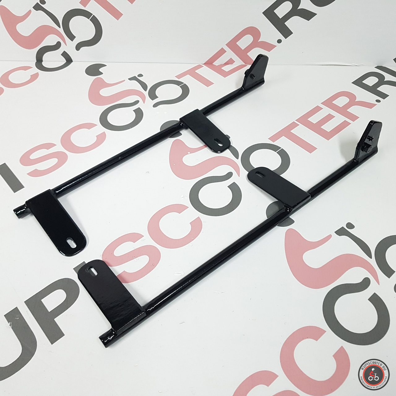 Подножки для пассажира Yamaha Gear UA06J / UA07J / UA08J обновленные (сталь, черные)