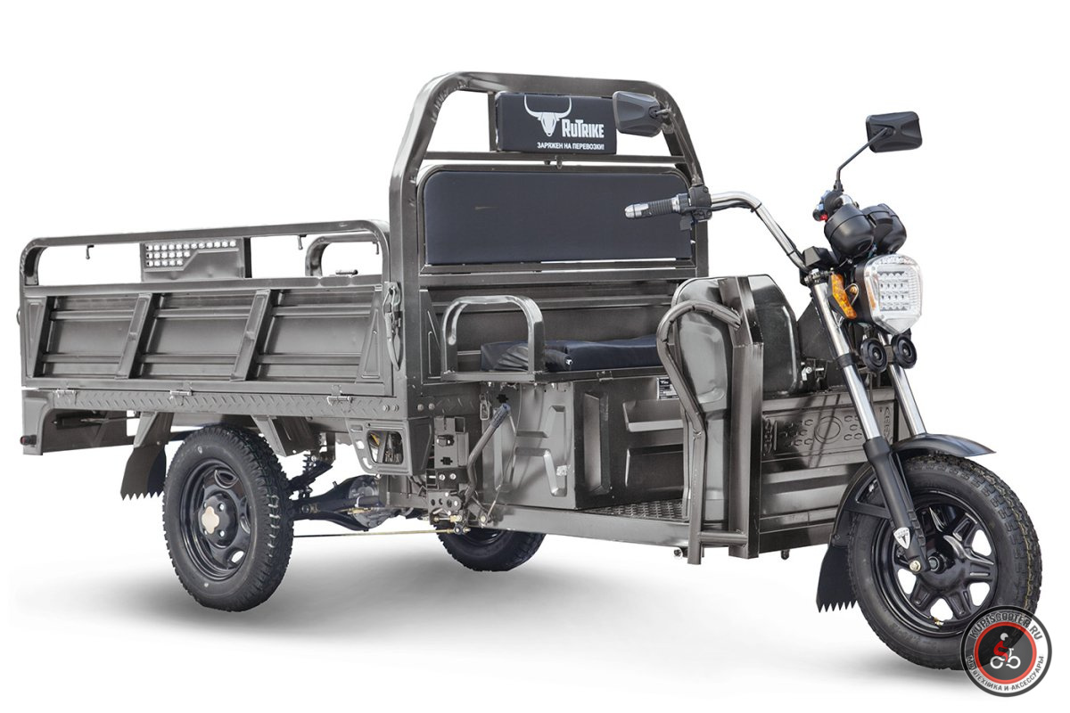 Грузовой электротрицикл Rutrike D4 1800 60V1200W (темно-серый-1982)
