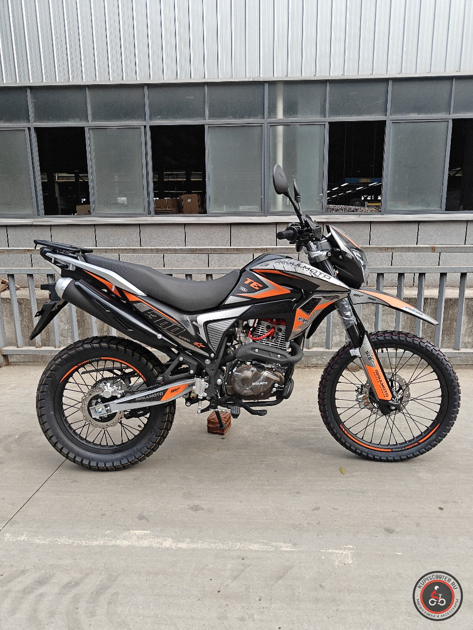 Мотоцикл Regulmoto TE (Tour Enduro) 300, 6 скоростей (Черный/оранжевый) - Объем двигателя: 300 см3